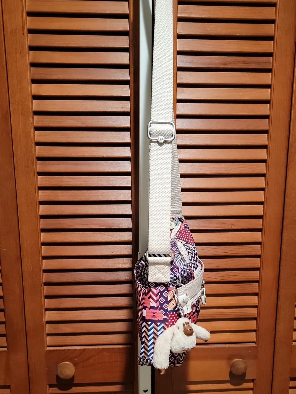 KIPLING ANGIE MULTICOLOR AND MULTIPLE PATTERN CROSSBODY BAG